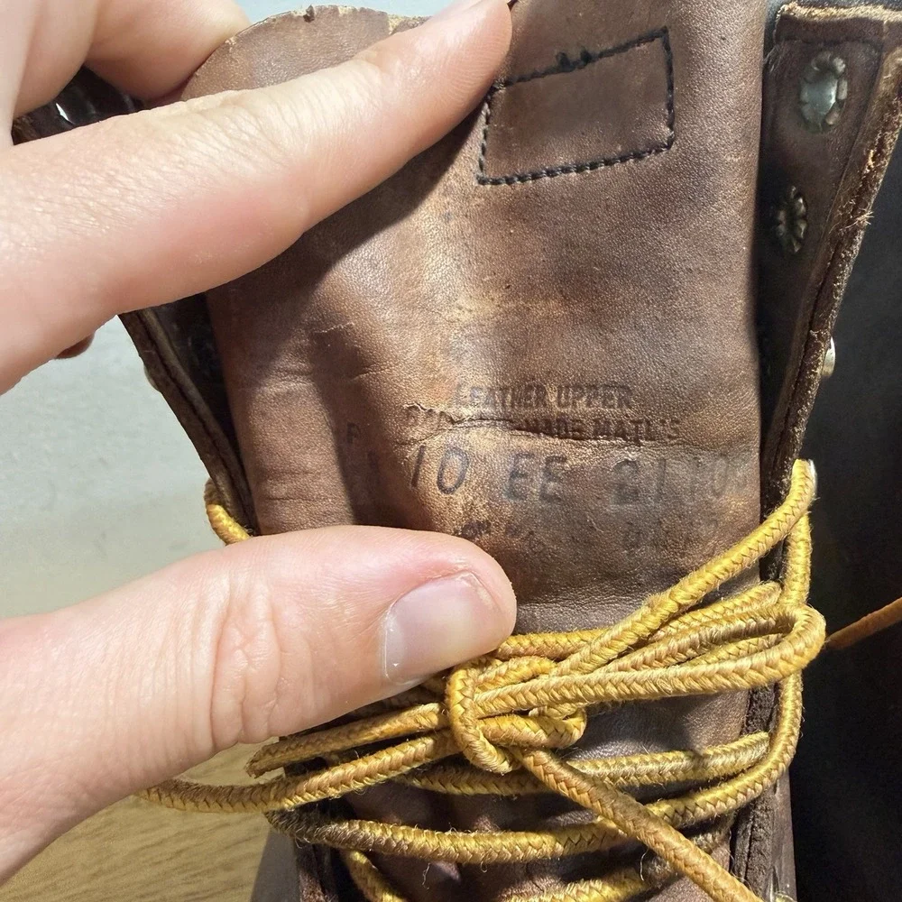 Red Wing 2233 Brown Leather Steel Toe Boots Mens 10 EE Made In USA